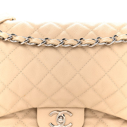 Chanel Caviar Quilted Jumbo Easy Flap Beige 8 of 10