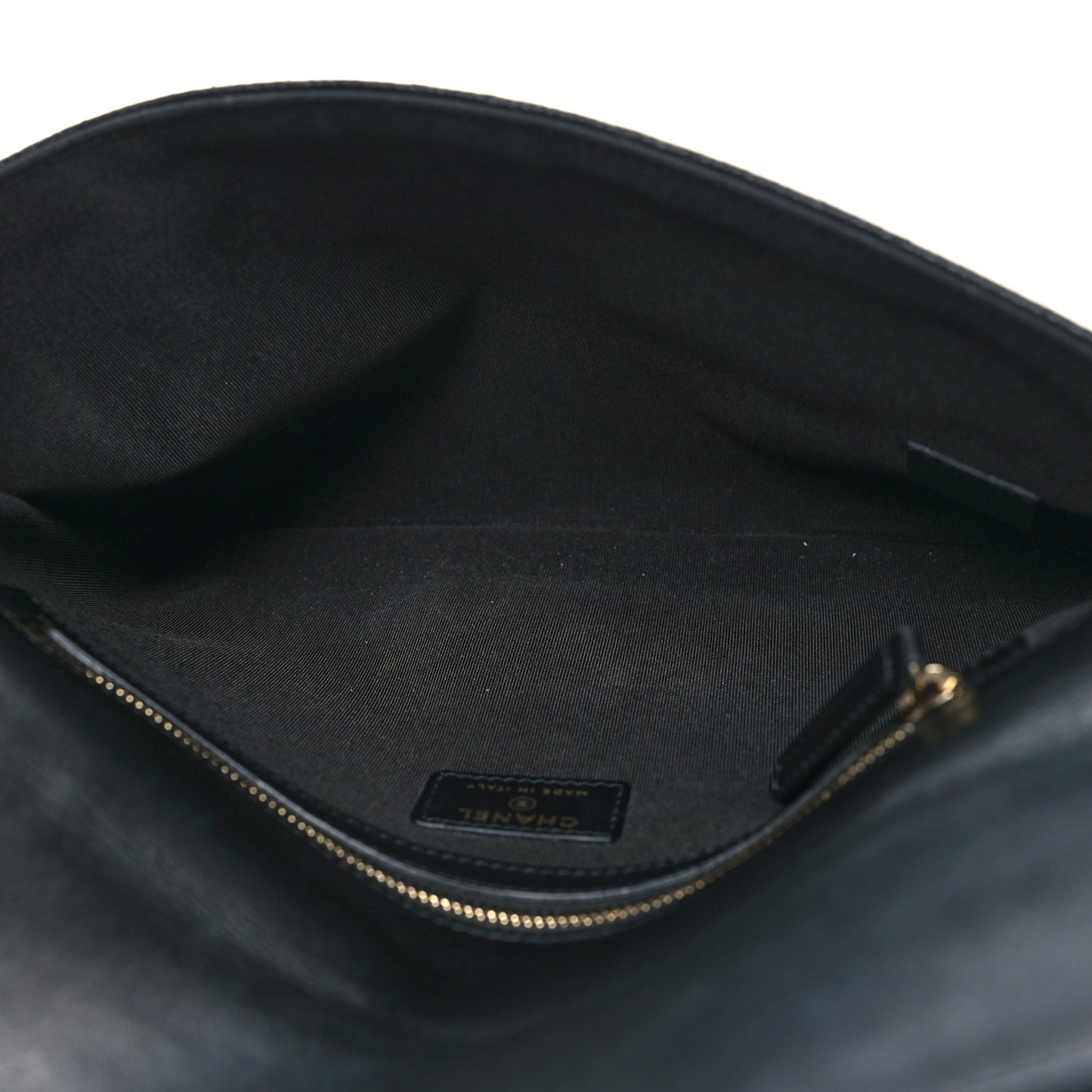 Caviar Quilted Filigree Flap Pouch Black