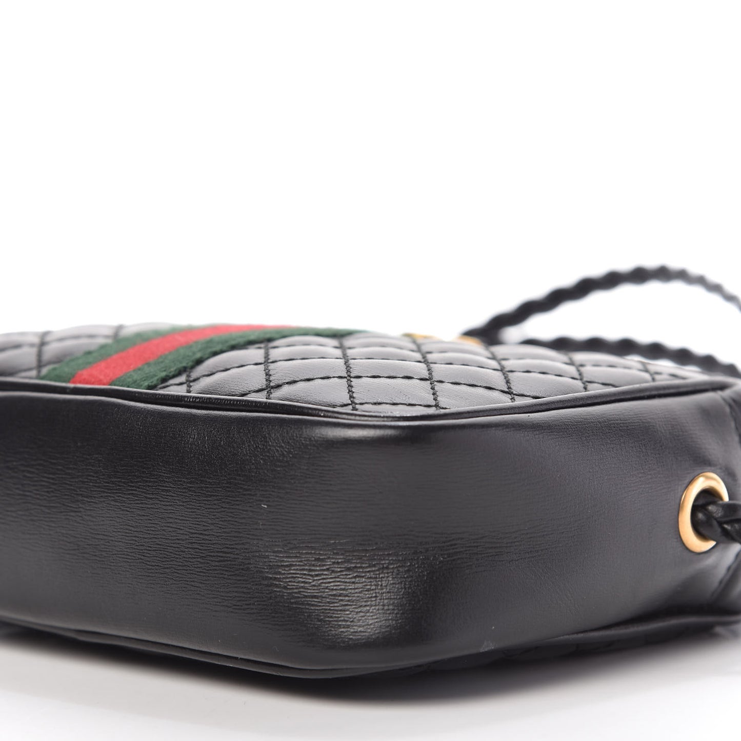 Calfskin Trapuntata Web Mini GG Shoulder Bag Black