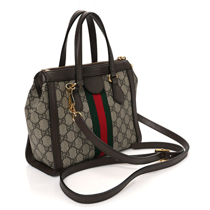 Gucci GG Supreme Monogram Small Ophidia Tote Bag Brown 3 of 11