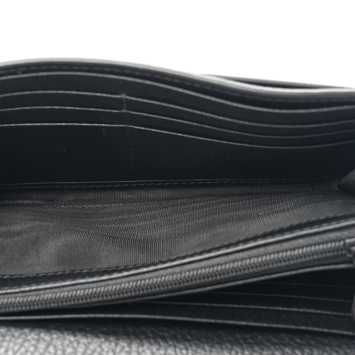 Dollar Calfskin GG Supreme Monogram Petite GG Marmont Wallet Chain Bag Black Beige Ebony