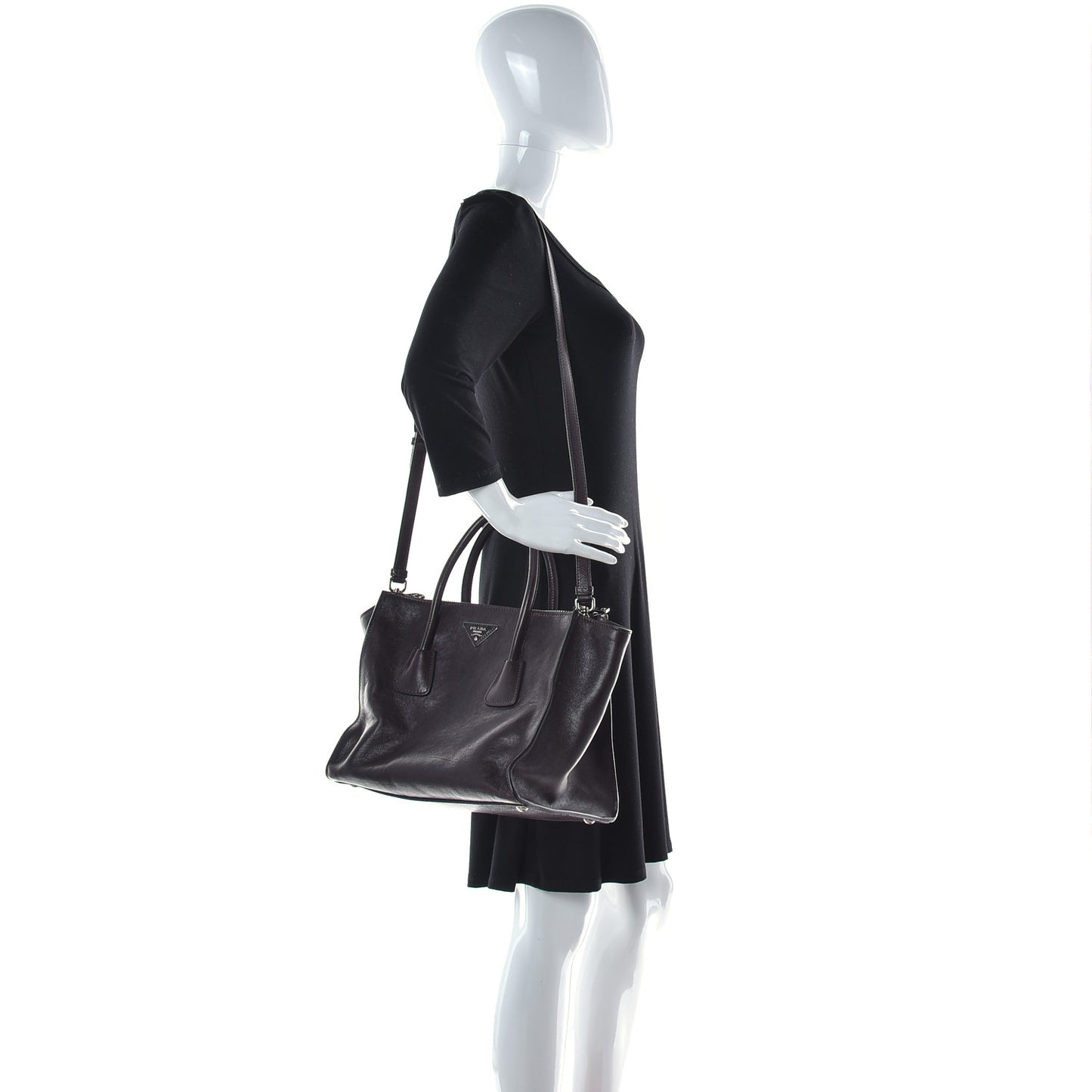 Glace Calf Twin Pocket Tote Moro