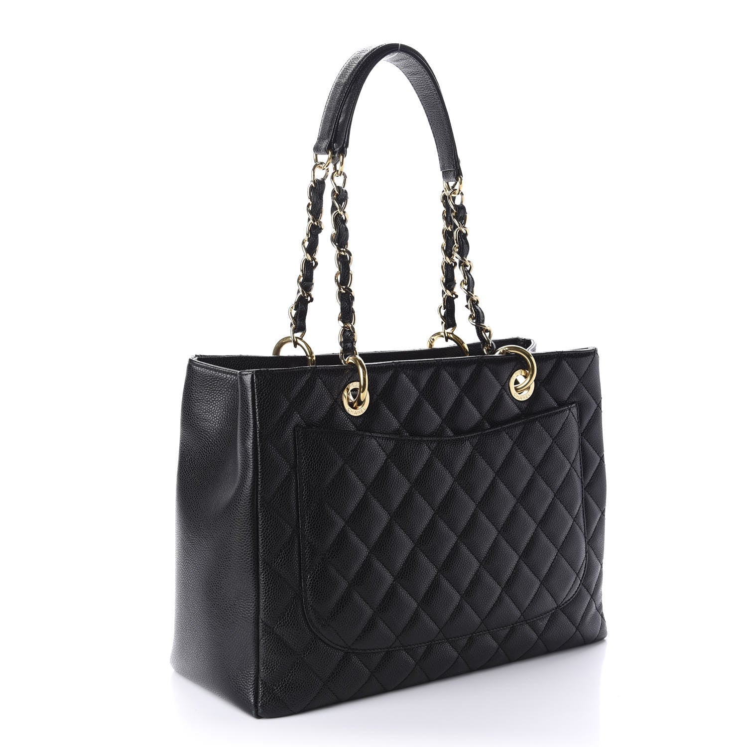 Chanel Caviar Quilted Grand Shopping Tote GST Black 3 of 10