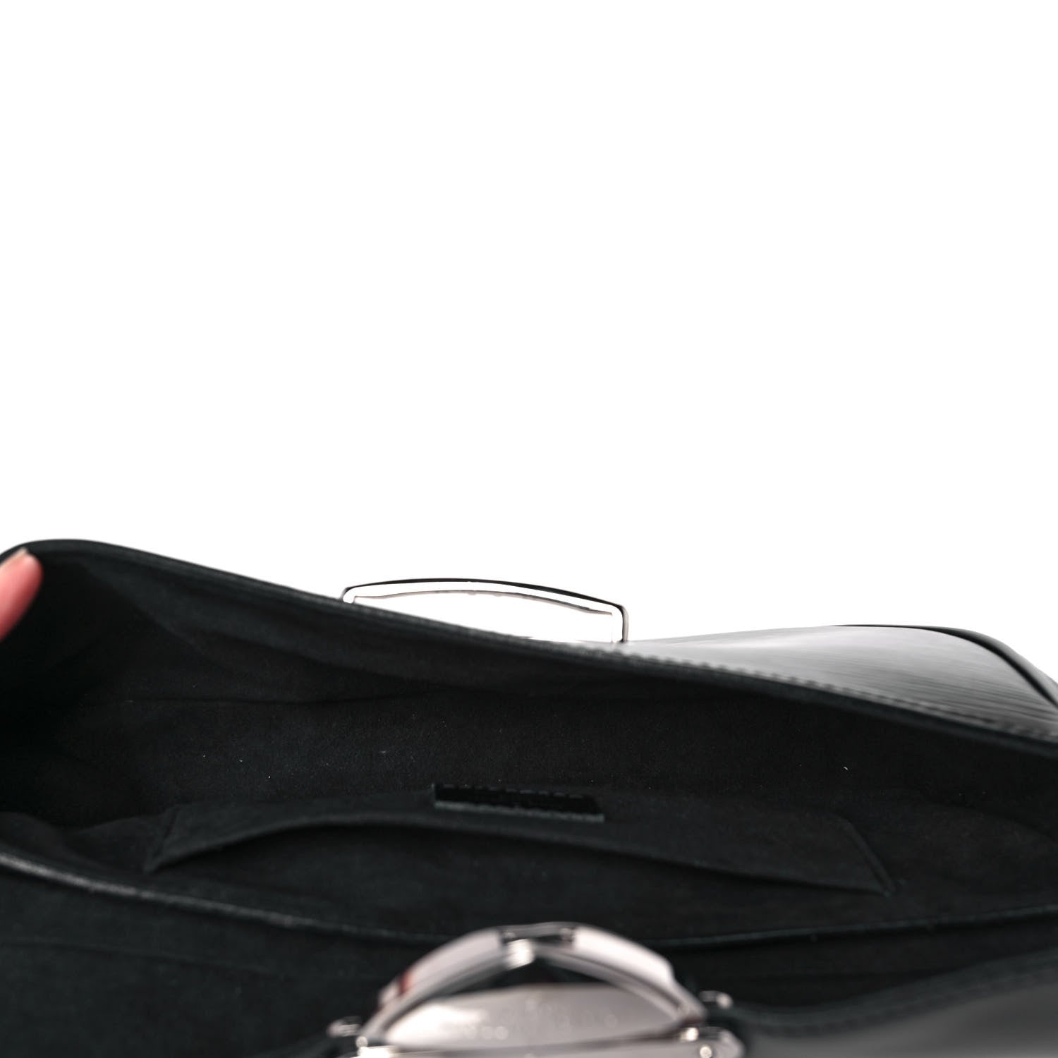 Louis Vuitton Epi Montaigne Clutch Black 5 of 8