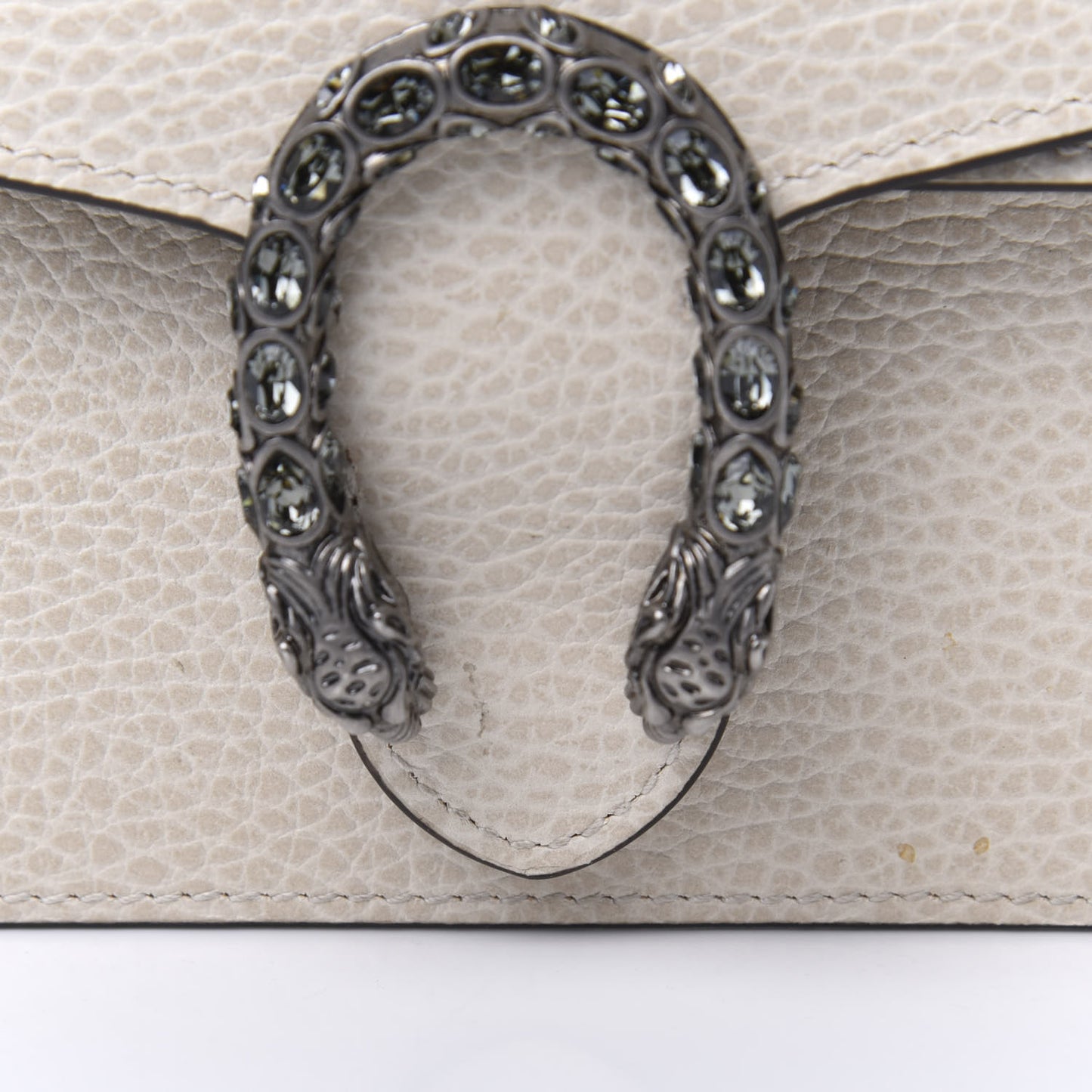 Dollar Calfskin Crystal Super Mini Dionysus Shoulder Bag Mystic White Black Diamond