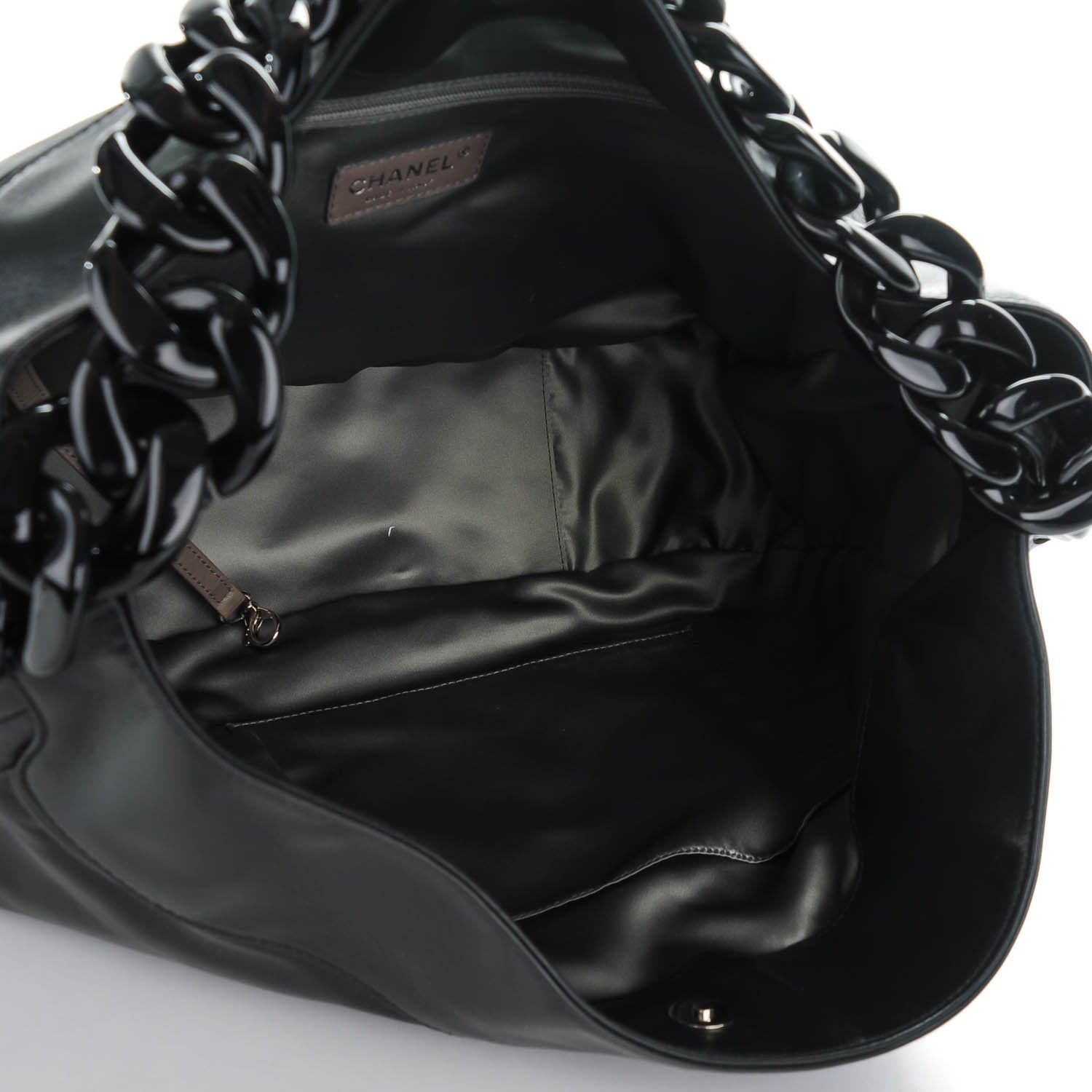 Chanel Calfskin Modern Chain Rhodoid Hobo Black 5 of 7