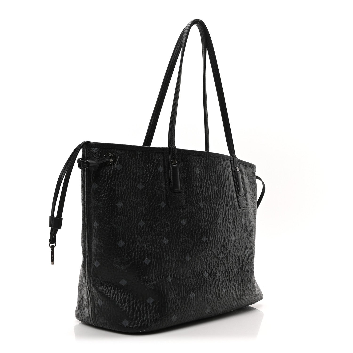 MCM Visetos Medium Liz Reversible Shopper Tote Black 4 of 17
