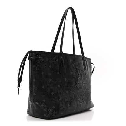 MCM Visetos Medium Liz Reversible Shopper Tote Black 4 of 17