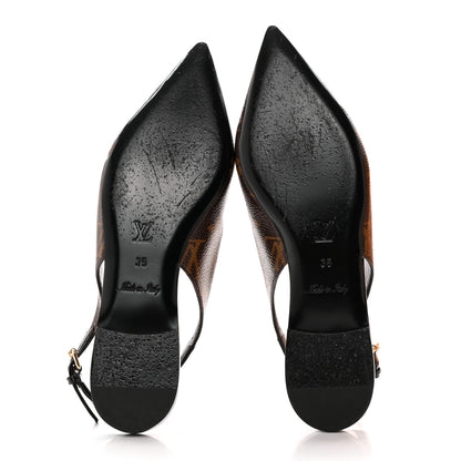 Louis Vuitton Patent Monogram Cherie Slingback Ballerina Flats 35 5 of 9