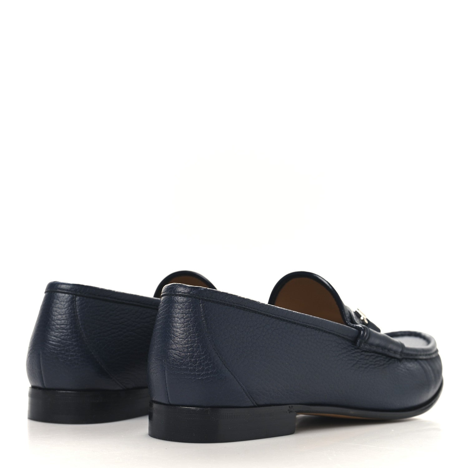 Gucci Road Calfskin Mens Horsebit Loafers 8.5 Blue 5 of 9