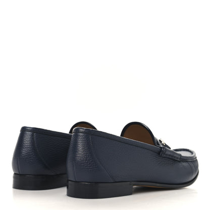 Gucci Road Calfskin Mens Horsebit Loafers 8.5 Blue 5 of 9