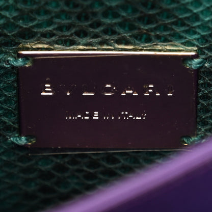 Bulgari Shiny Karung Serpenti Forever Top Handle Green 9 of 14