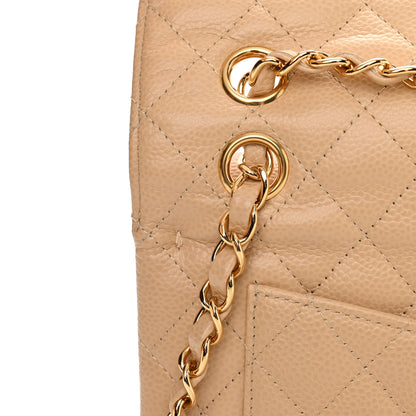 Chanel Caviar Quilted Small Double Flap Beige 14 of 16