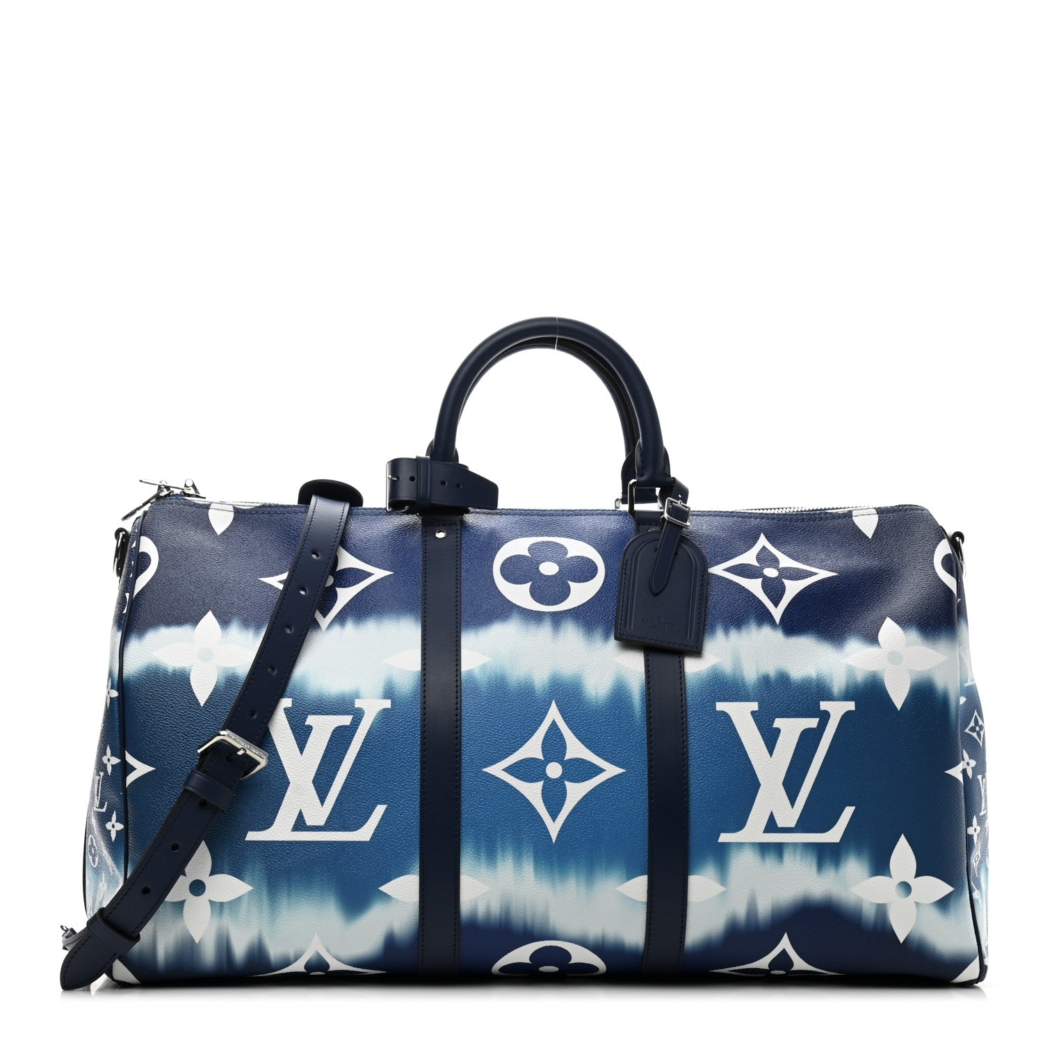 Louis Vuitton Monogram Escale Keepall Bandouliere 50 Blue 1 of 10