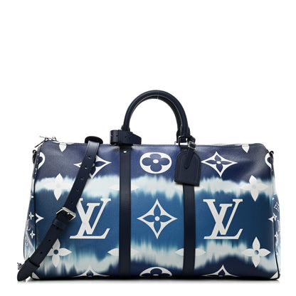Louis Vuitton Monogram Escale Keepall Bandouliere 50 Blue 1 of 10
