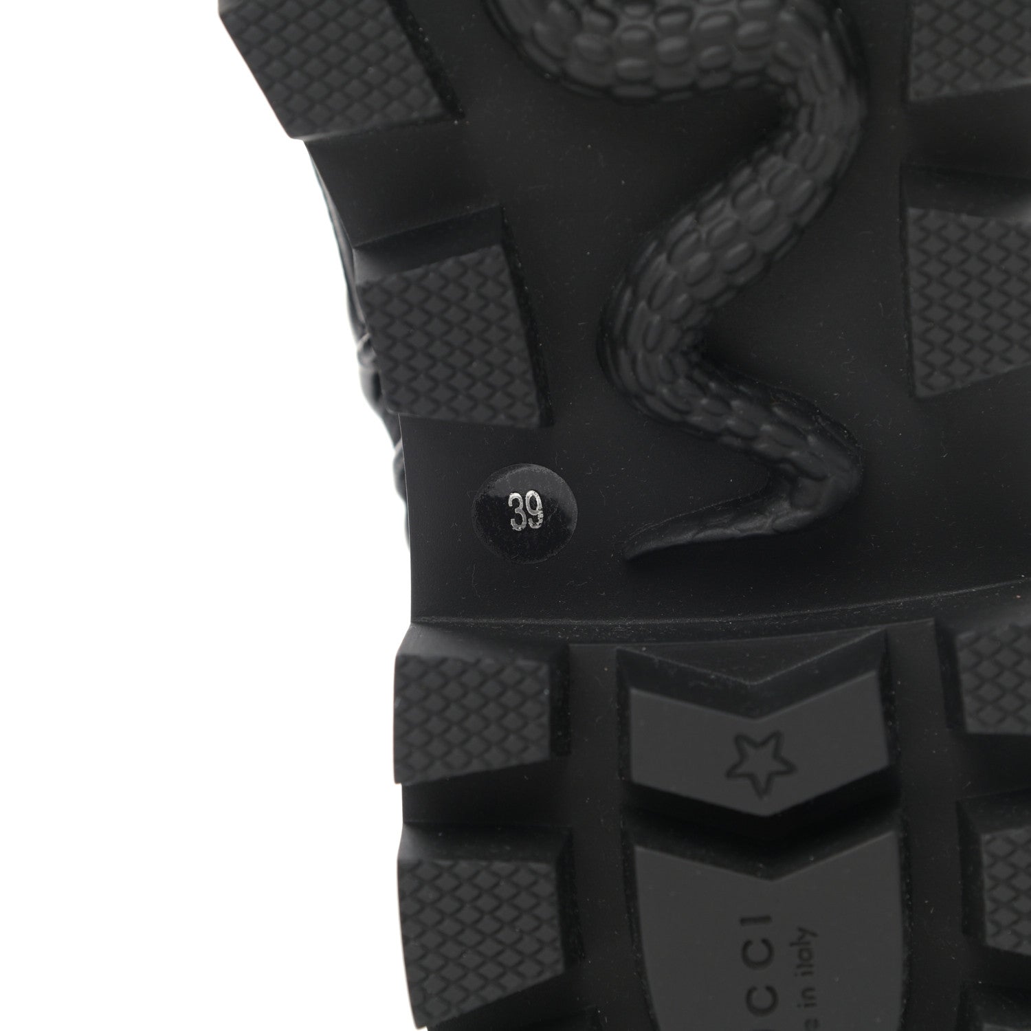 Gucci Nappa Frances GG Matelasse Platform Combat Boots 39 Black 6 of 10