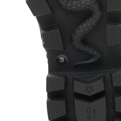 Gucci Nappa Frances GG Matelasse Platform Combat Boots 39 Black 6 of 10