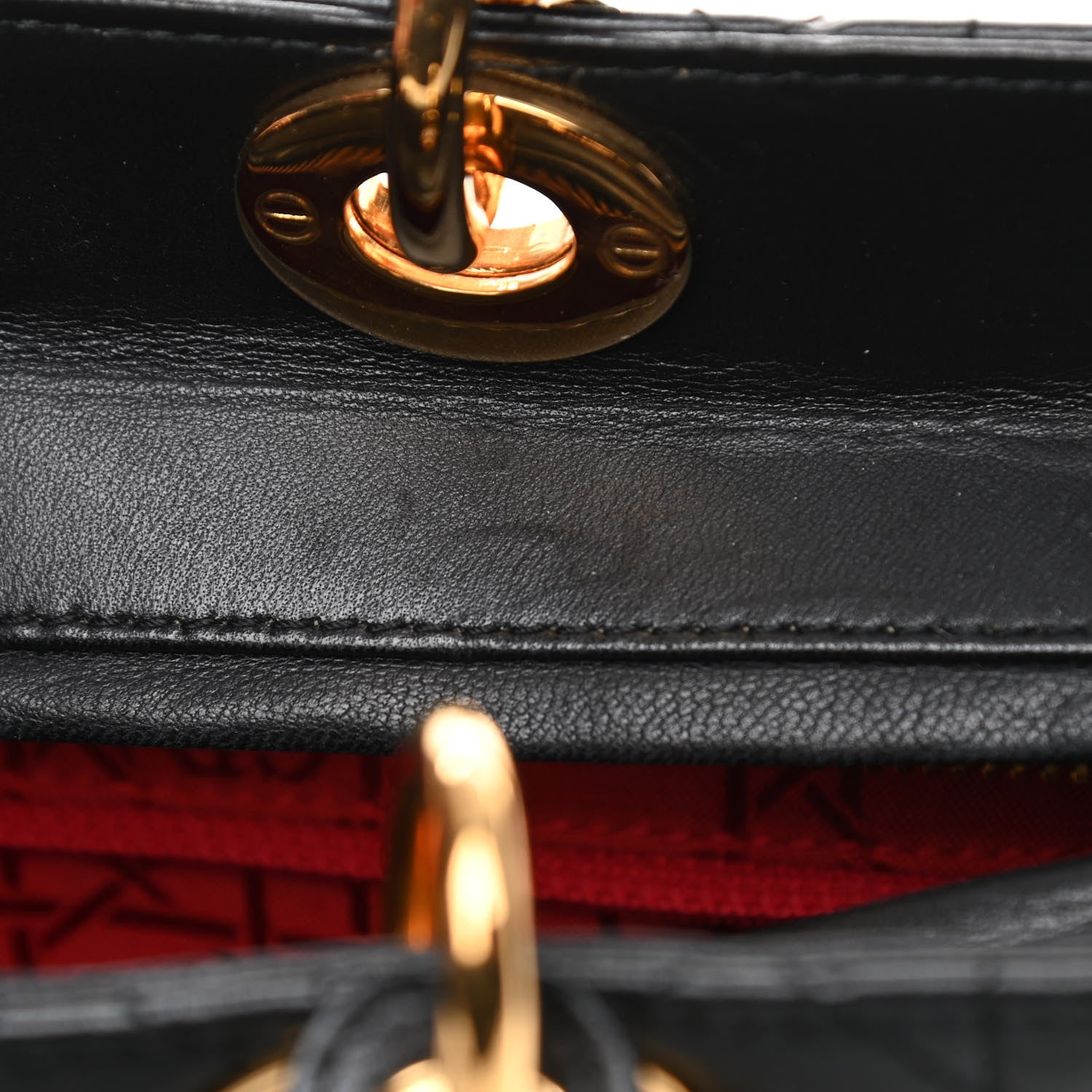Christian Dior Lambskin Cannage Large Lady Dior Black 11 of 15