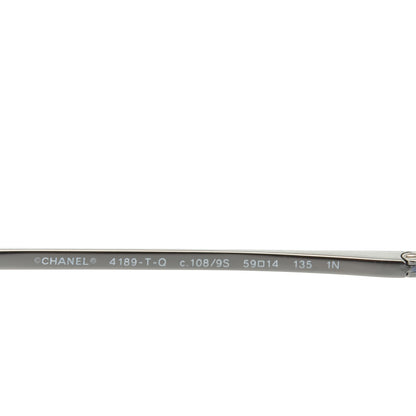 Chanel Pilot Aviator CC Sunglasses 4189-T-Q Navy 4 of 5