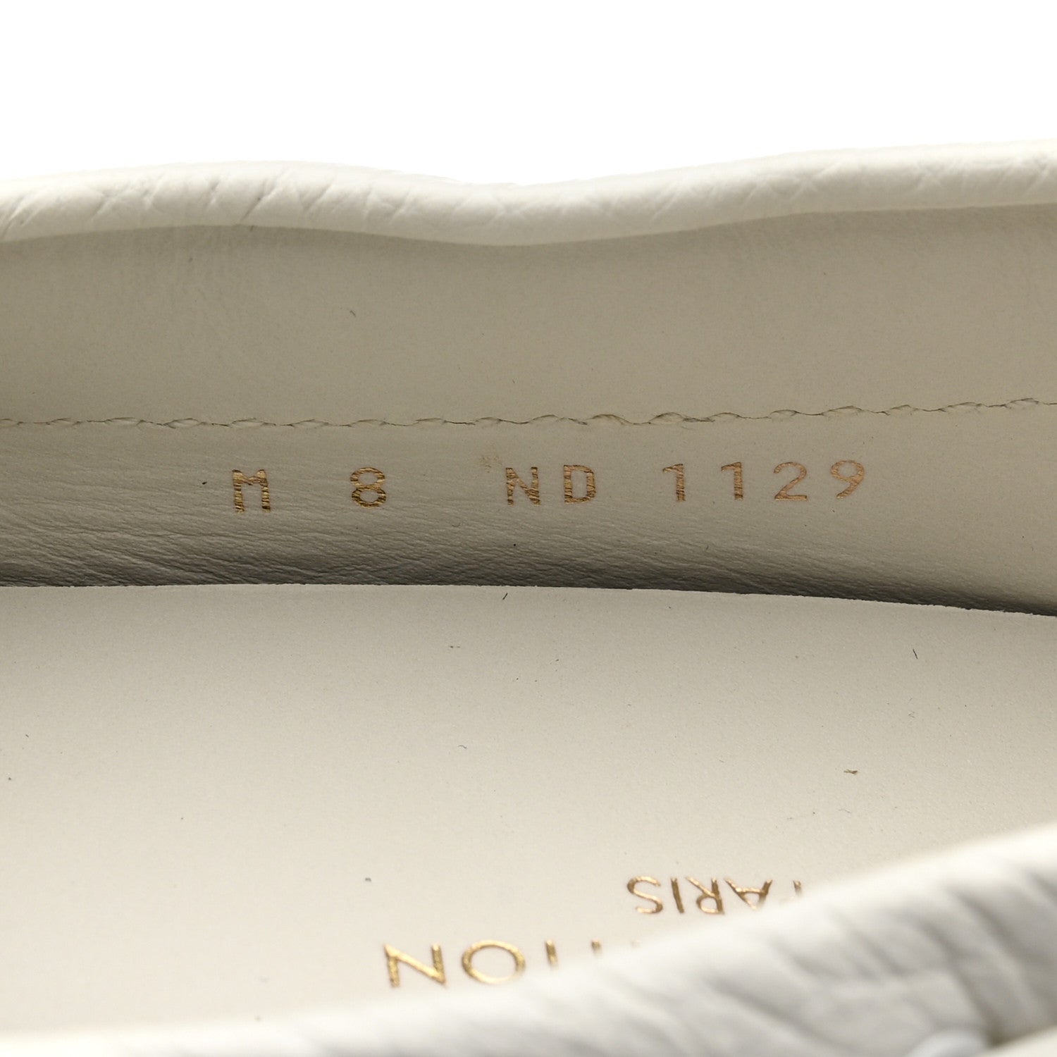 Louis Vuitton Empreinte Mens Arizona Car Shoe Moccasin Loafers 8 White 6 of 8