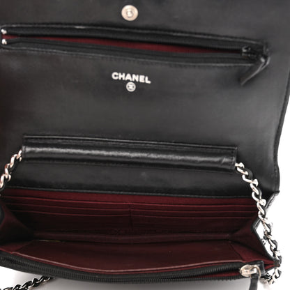 Chanel Lambskin Quilted Wallet On Chain WOC Black 5 of 15