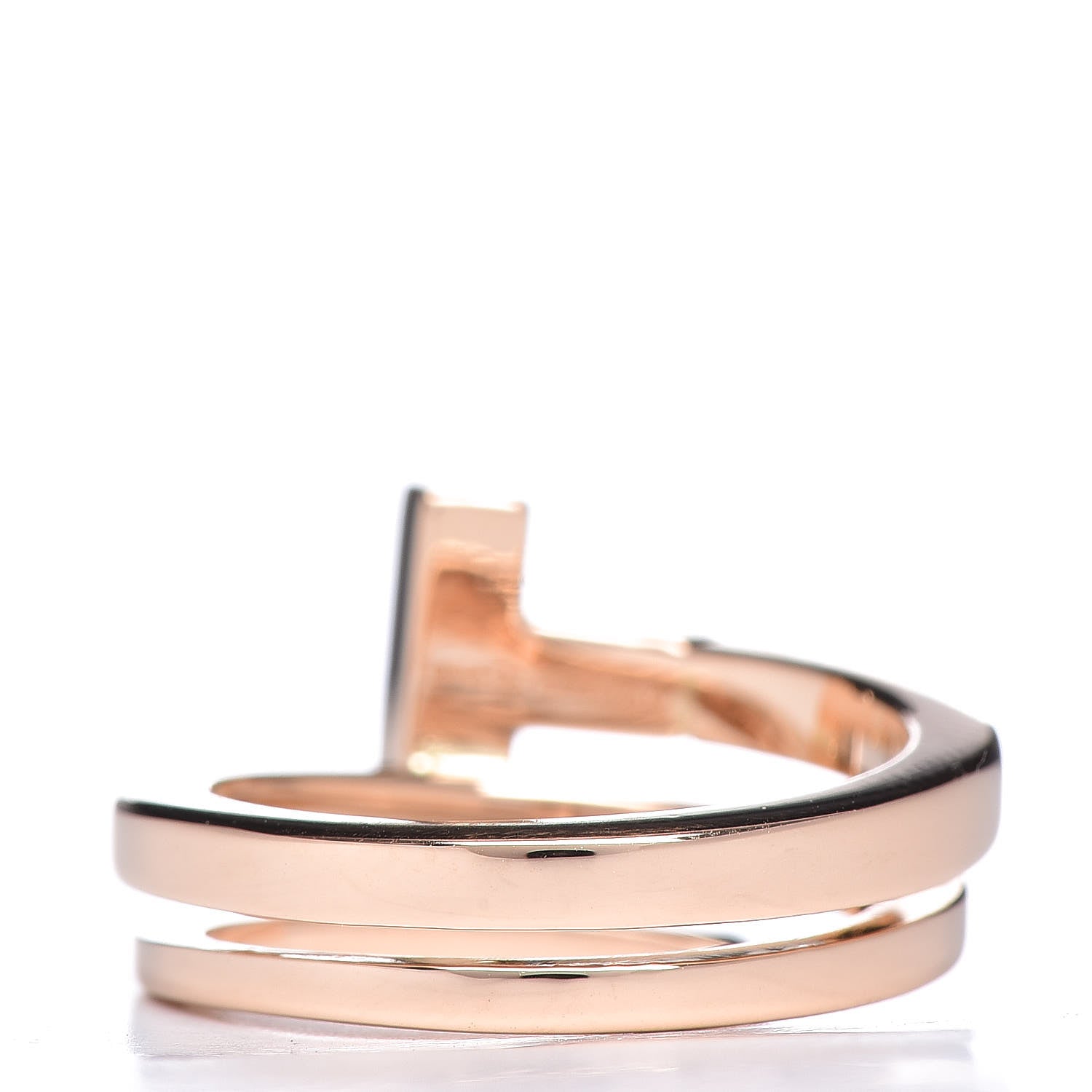 Tiffany 18K Rose Gold Diamond T Square Wrap Ring 47 4 4 of 5