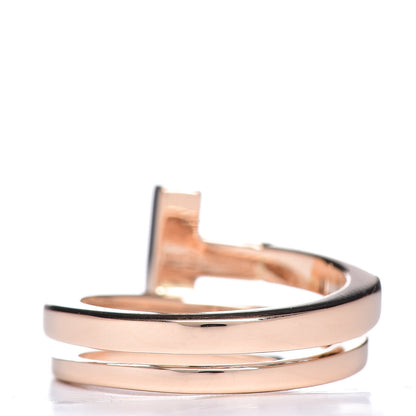 Tiffany 18K Rose Gold Diamond T Square Wrap Ring 47 4 4 of 5