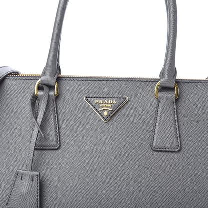 Prada Saffiano Lux Large Galleria Double Zip Tote Mercurio 10 of 10