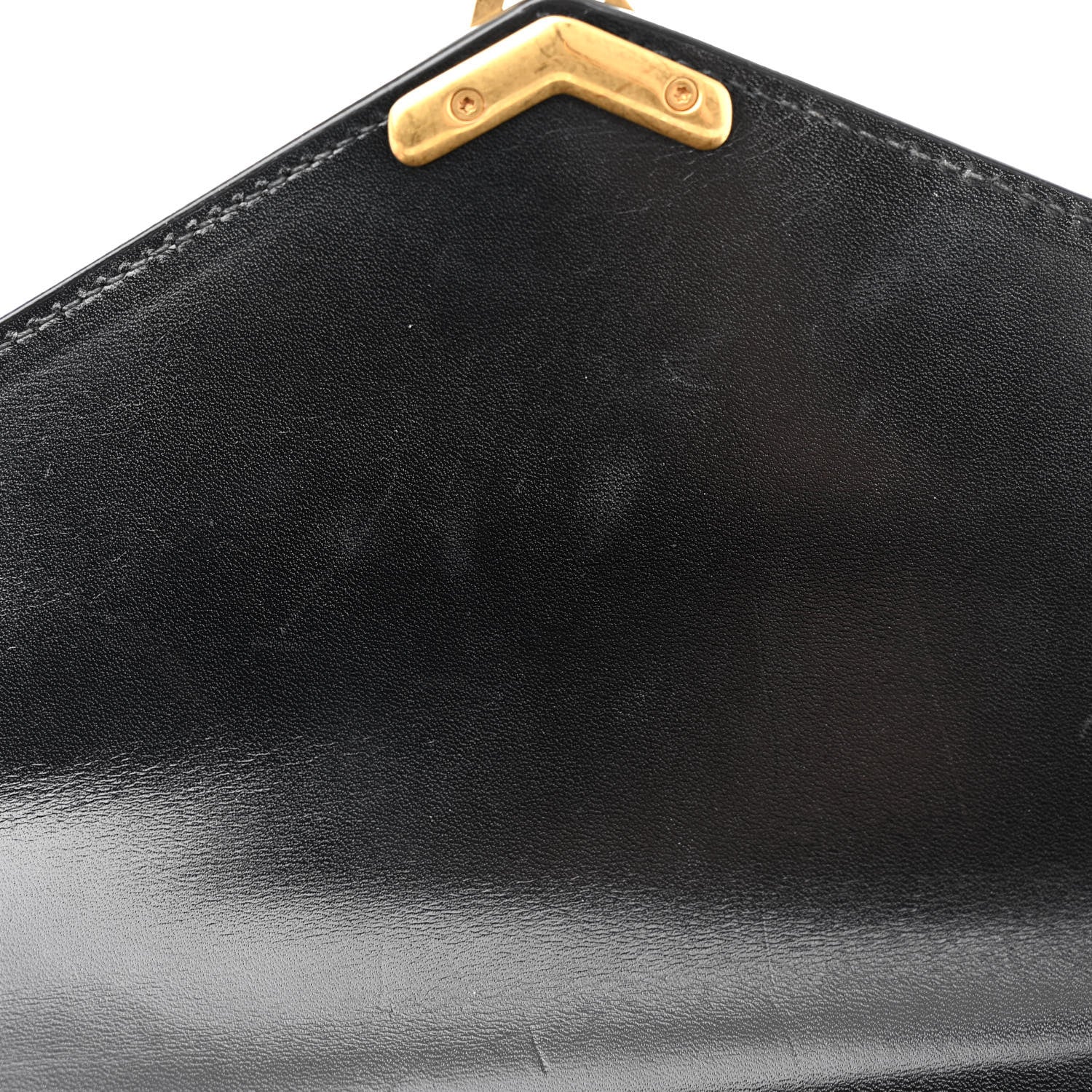 Saint Laurent Smooth Calfskin Medium Classic Monogram Cassandra Top Handle Black Rouge Legion 11 of 16