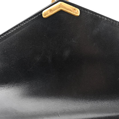 Saint Laurent Smooth Calfskin Medium Classic Monogram Cassandra Top Handle Black Rouge Legion 11 of 16