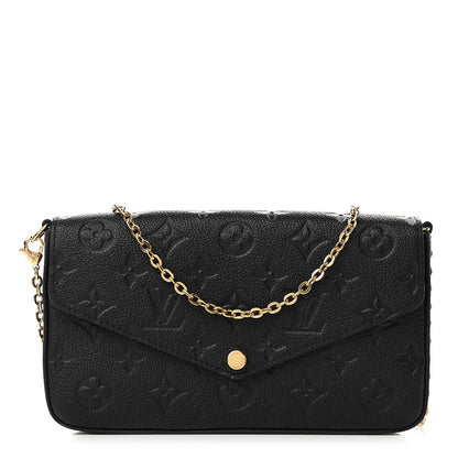 Louis Vuitton Empreinte Pochette Felicie Chain Wallet Black 1 of 11