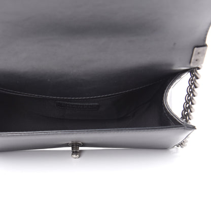 Chanel Calfskin Quilted Medium Boy Top Handle Flap Black 5 of 12