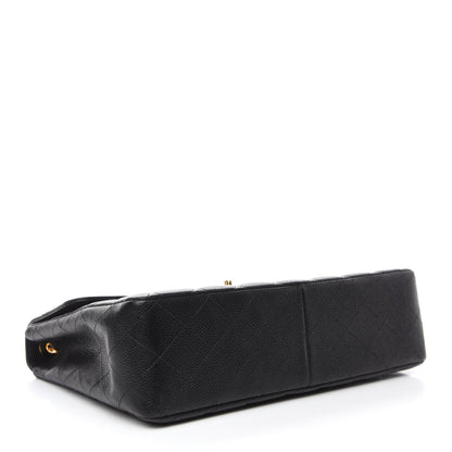 Chanel Caviar Quilted Jumbo Single Flap Black 4 of 10