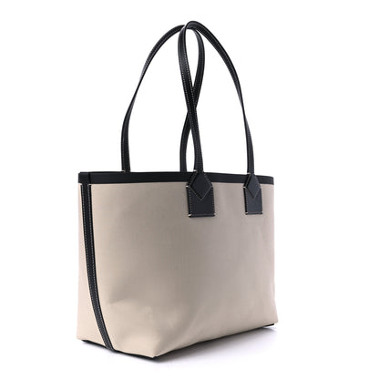 Burberry Cotton Canvas Calfskin Heritage Print Small Tote Beige 3 of 10