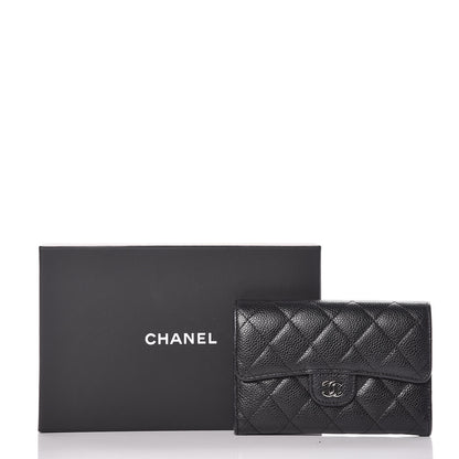 Chanel Caviar Quilted Small Flap Wallet Black 10 of 10