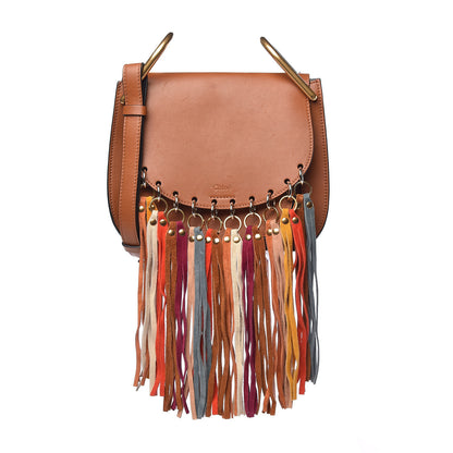 Chloe Calfskin Small Hudson Fringe Shoulder Bag Caramel 1 of 11