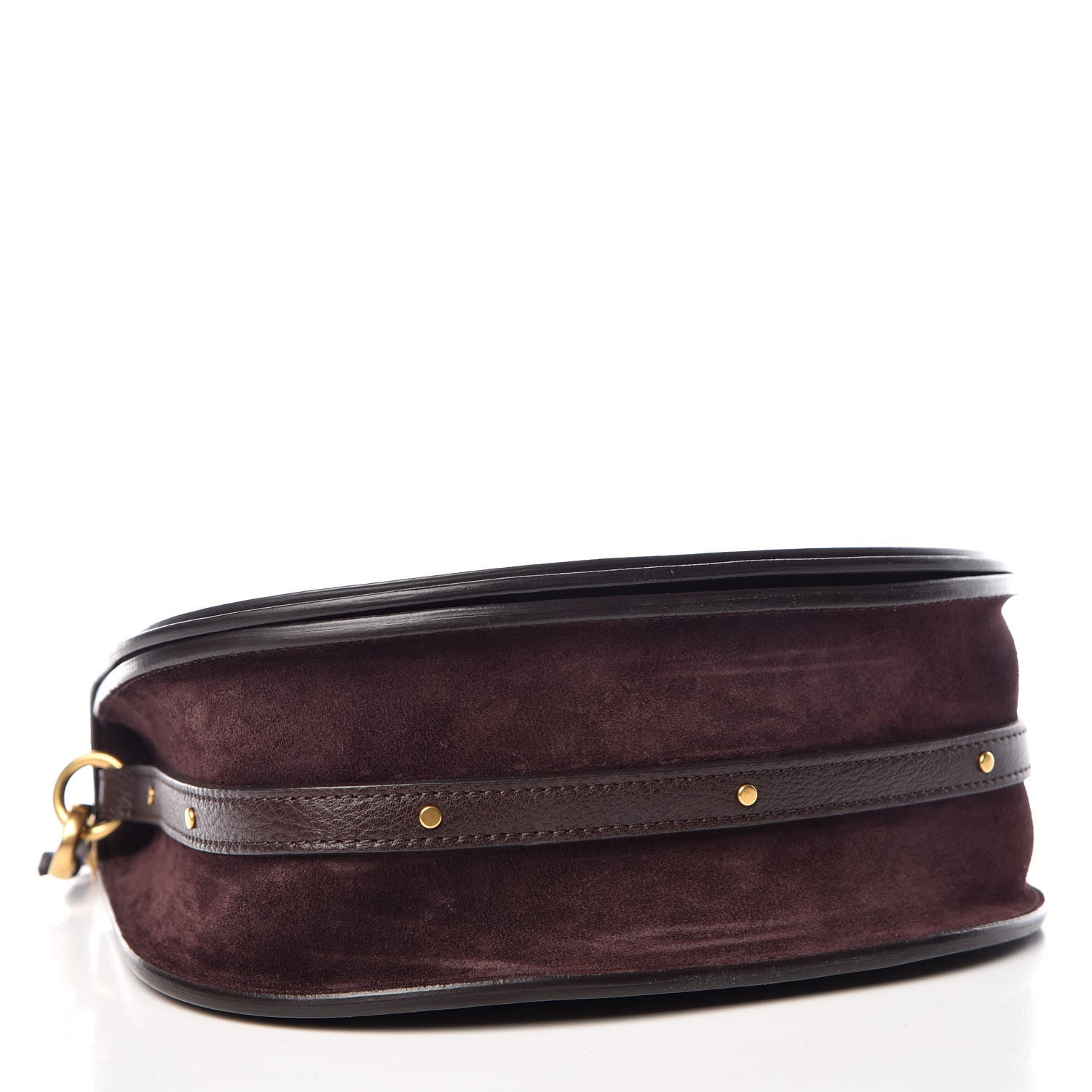 Chloe Calfskin Suede Medium Nile Bracelet Bag Carbon Brown 4 of 11