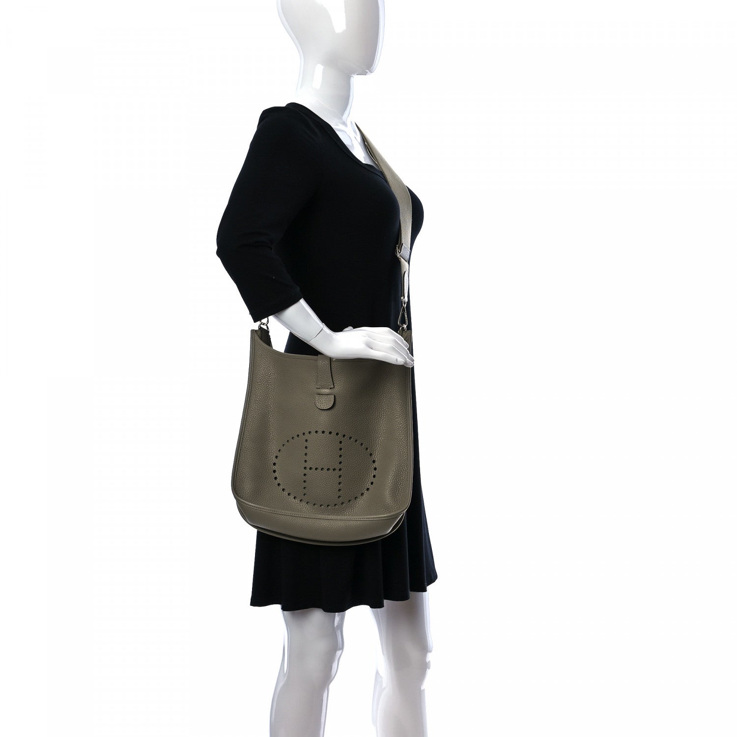 Hermes Taurillon Clemence Evelyne III GM Sauge 2 of 9