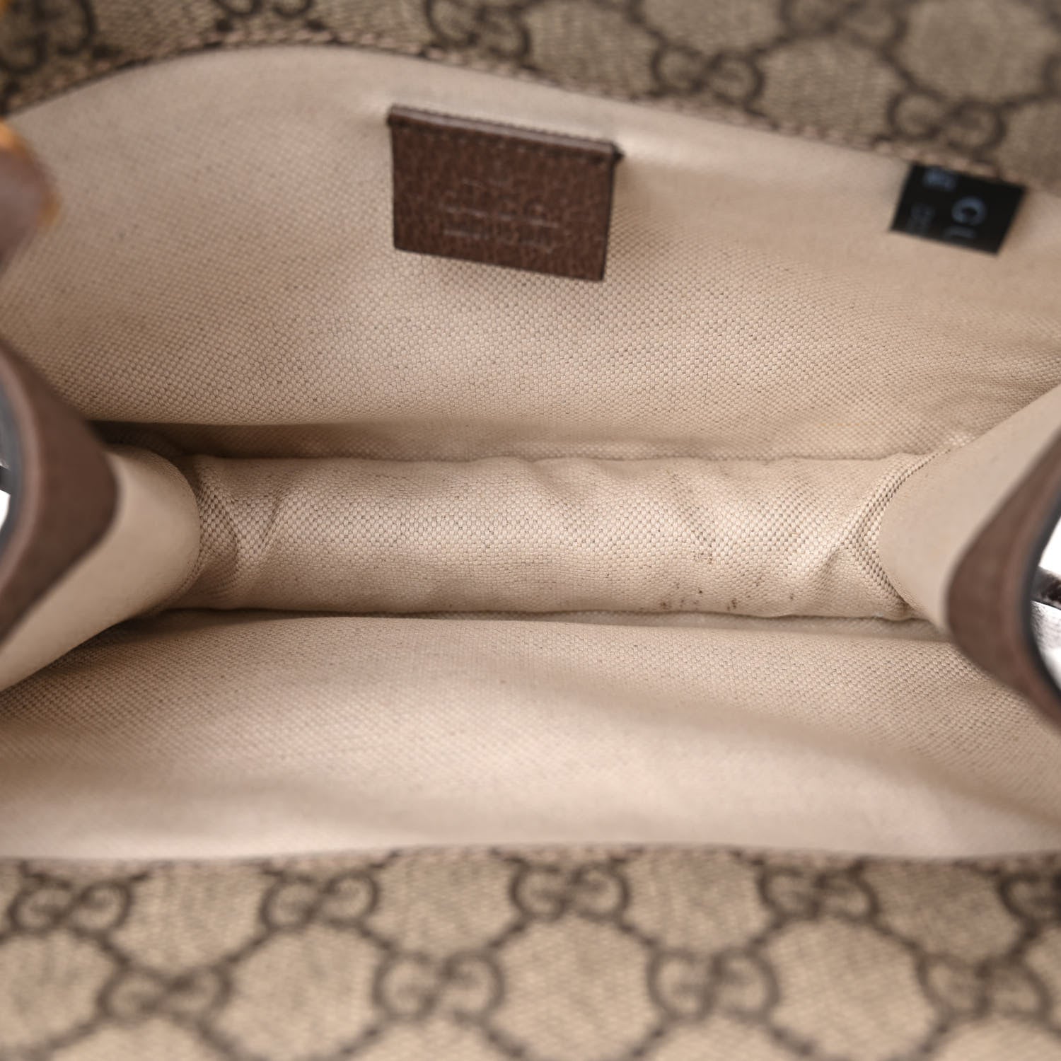 Gucci GG Supreme Monogram Web Small Neo Vintage Double Flap Messenger Bag Beige New Acero 4 of 9