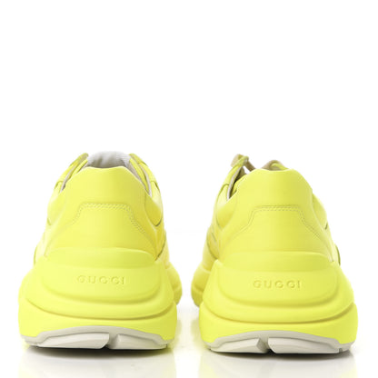 Gucci Calfskin Mens Rhyton Sneakers 10.5 Yellow Fluo 7 of 10