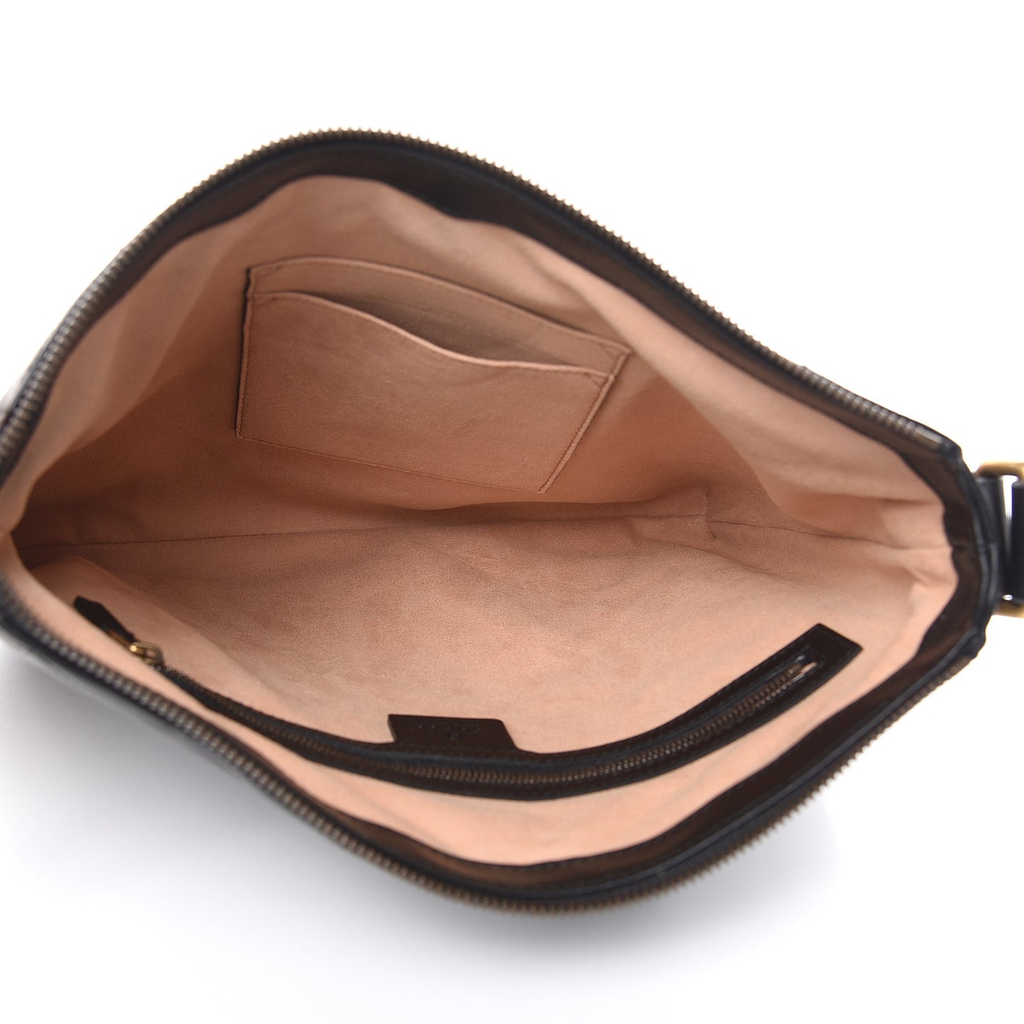 Calfskin Matelasse GG Marmont Flat Messenger Bag Black