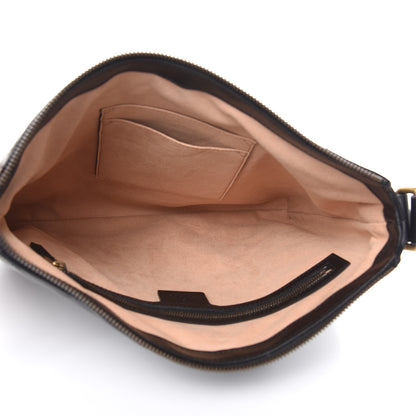 Gucci Calfskin Matelasse GG Marmont Flat Messenger Bag Black 5 of 10