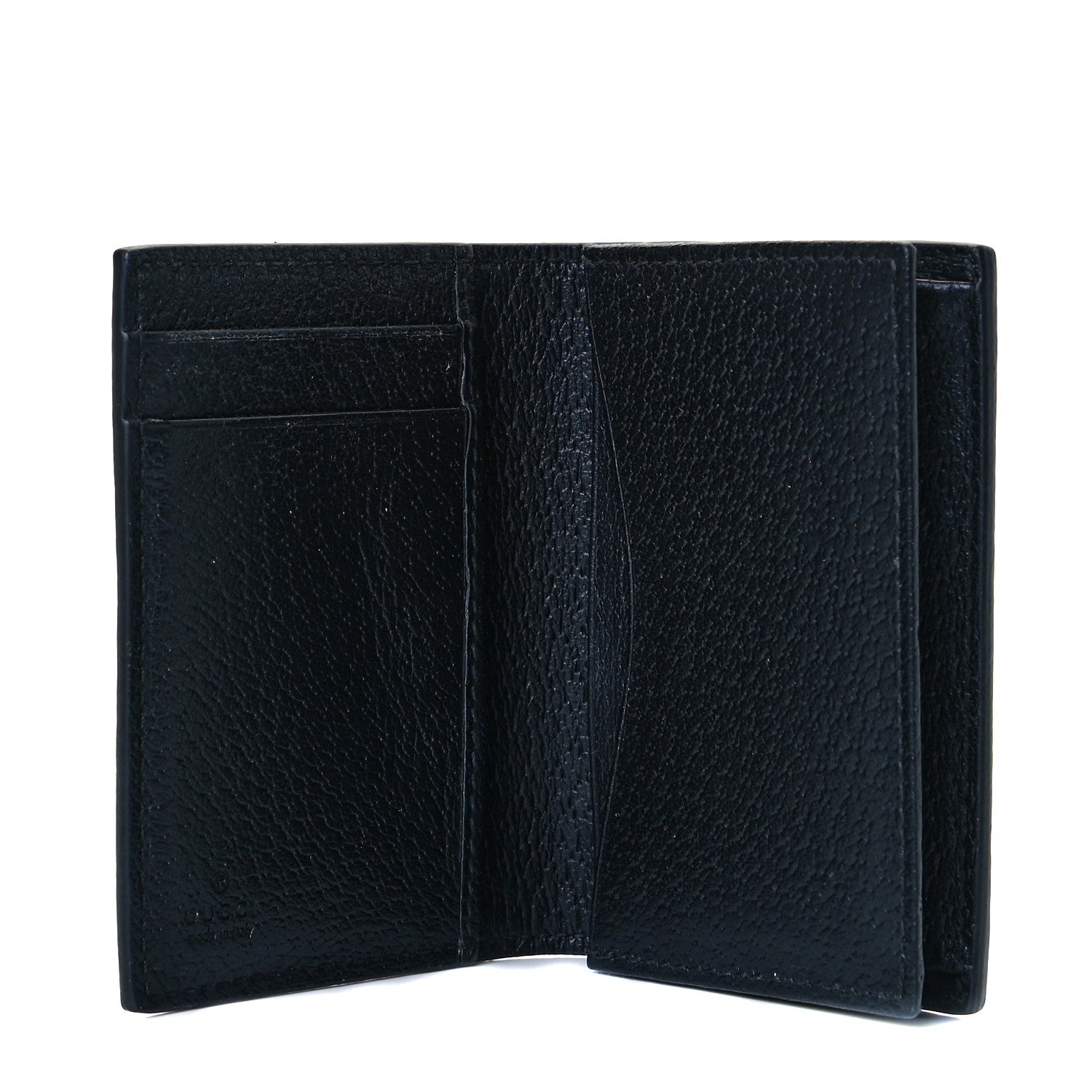 Gucci Calfskin Boar Effect GG Marmont Card Case Black 4 of 8
