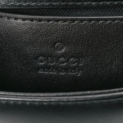 Gucci Calfskin Matelasse Monochrome Mini GG Marmont Top Handle Shoulder Bag Black 6 of 12