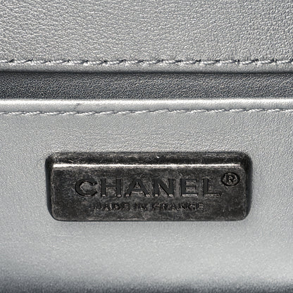 Chanel Galuchat Stingray Small Boy Flap Silver 6 of 11