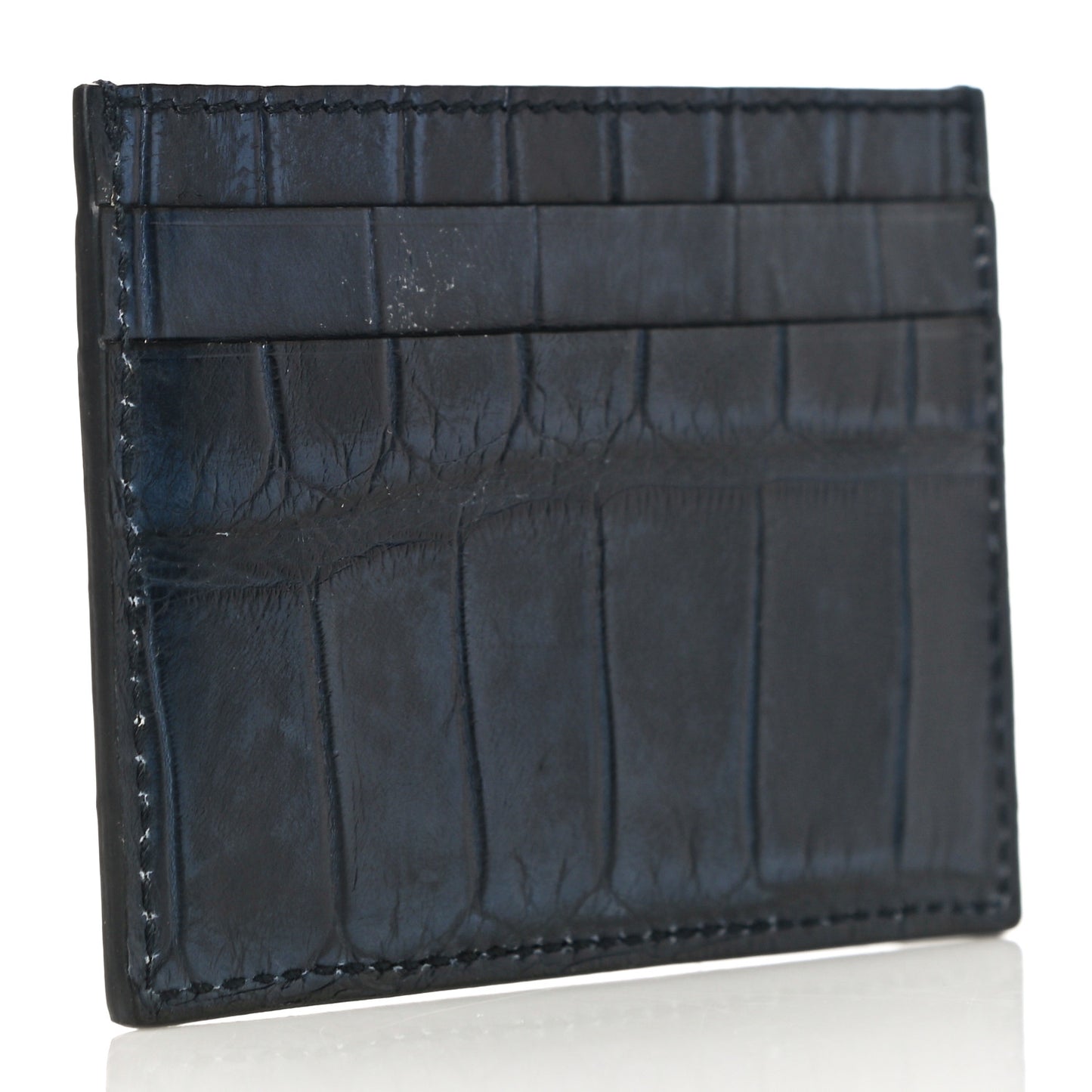 Crocodile Card Holder Blue