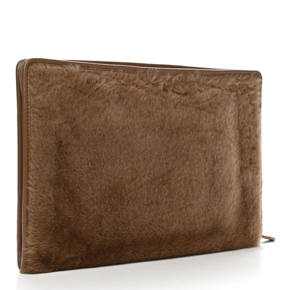 Balenciaga Shearling Bazar Pouch Beige 3 of 7