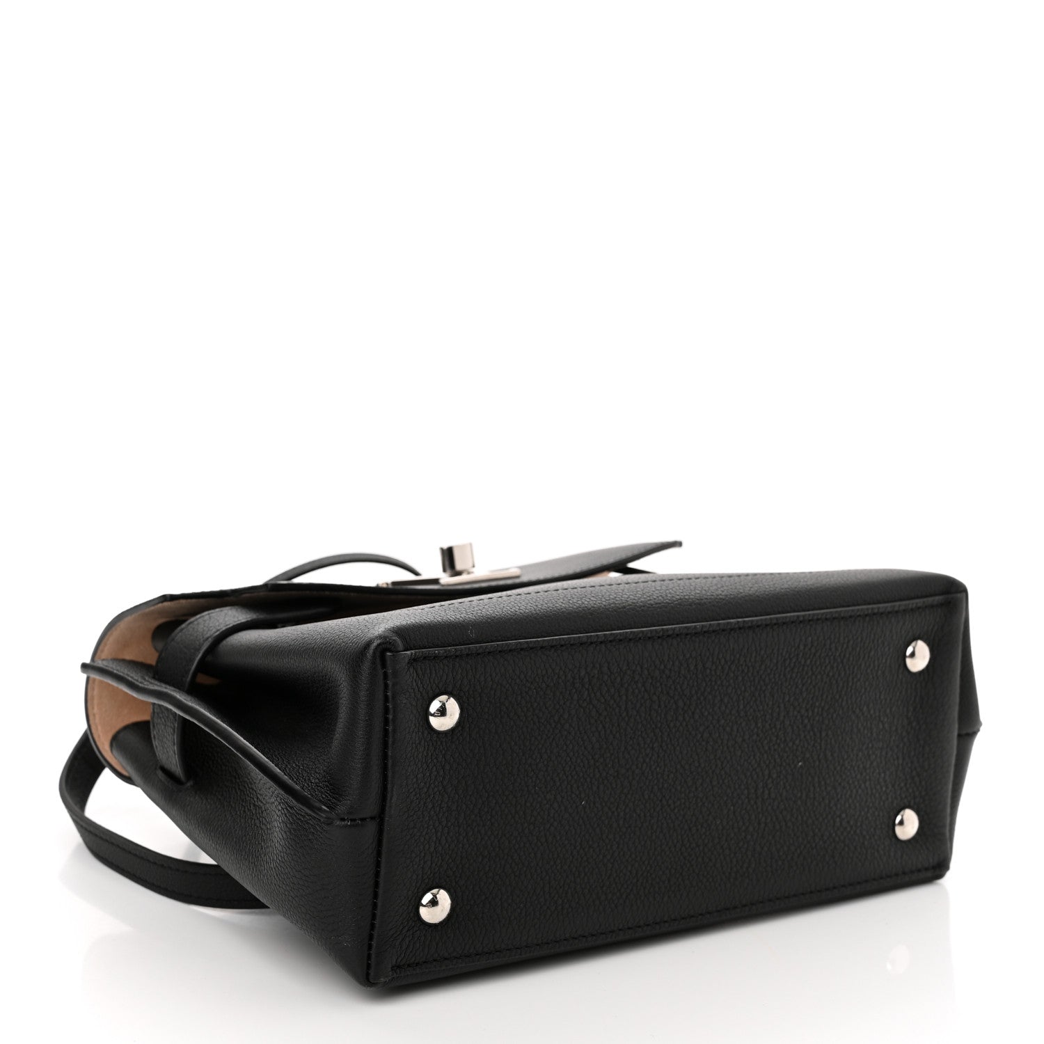 Louis Vuitton Calfskin Lockme Ever BB Black 4 of 10