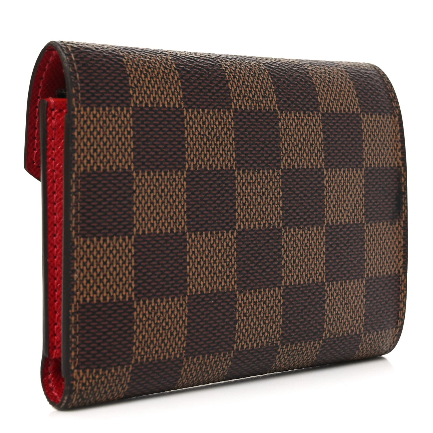 Louis Vuitton Damier Ebene Victorine Wallet Red 3 of 7