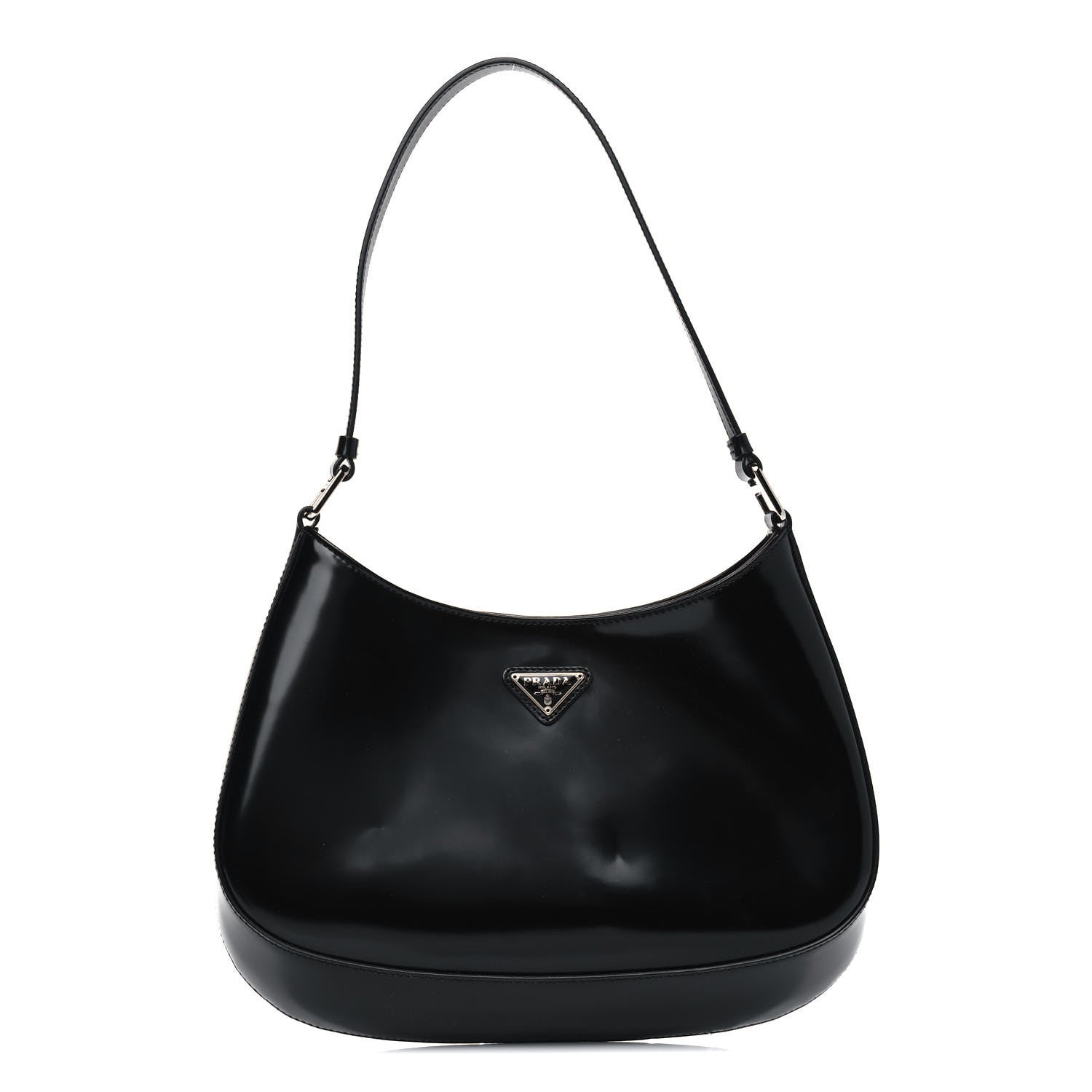 Prada Spazzolato Cleo Shoulder Bag Black 1 of 7